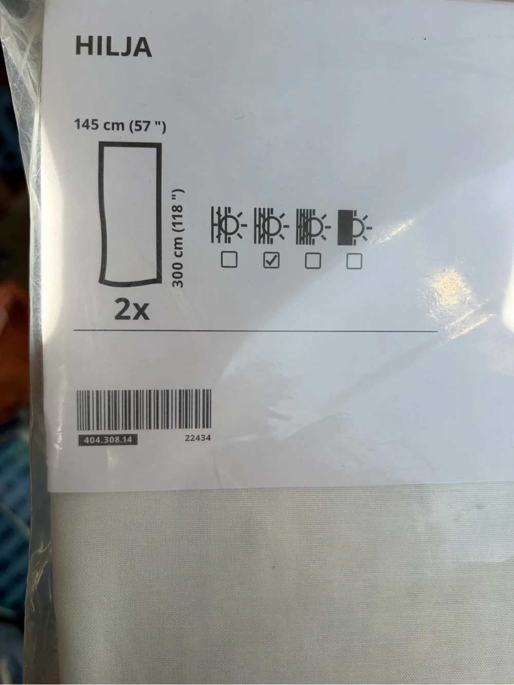 IKEA HILA White Curtain Panels - 2 pair 4 Panels Extra Long Sheer New NWT